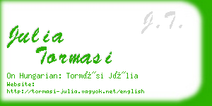 julia tormasi business card